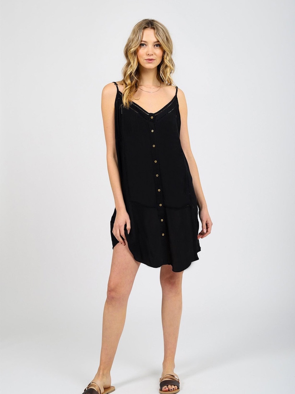 KOY RESORT MIAMI STRAPPY BUTTON UP DRESS